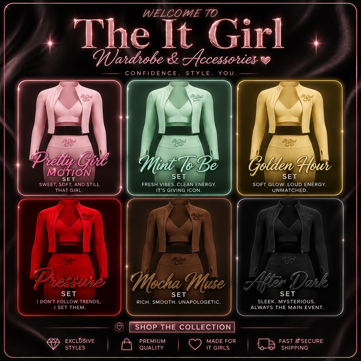 3 Piece It Girl Sets ᥫ᭡
